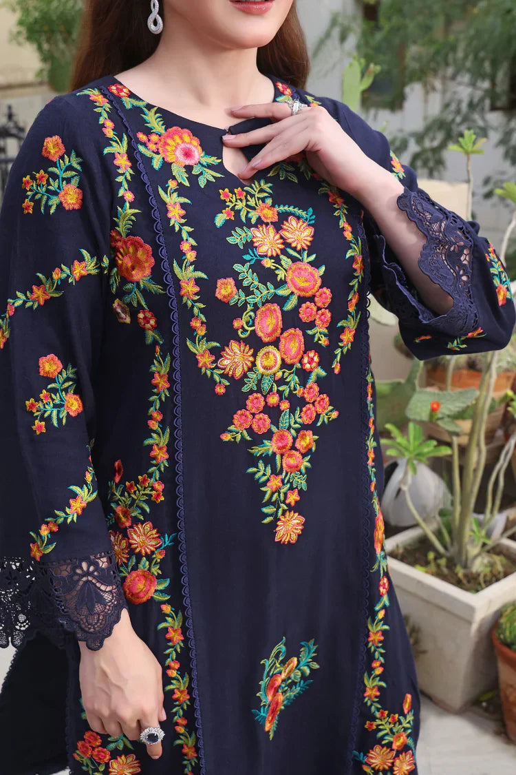 Aneela's - 3PC Lawn Embroidered Suit - EY-107