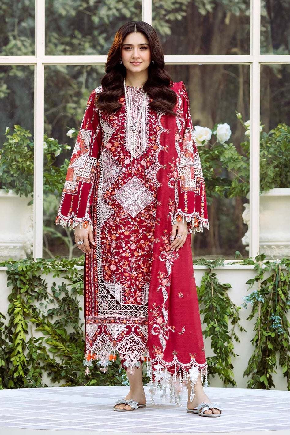 Freesia 3PC Lawn Embroidered Dress EY 146