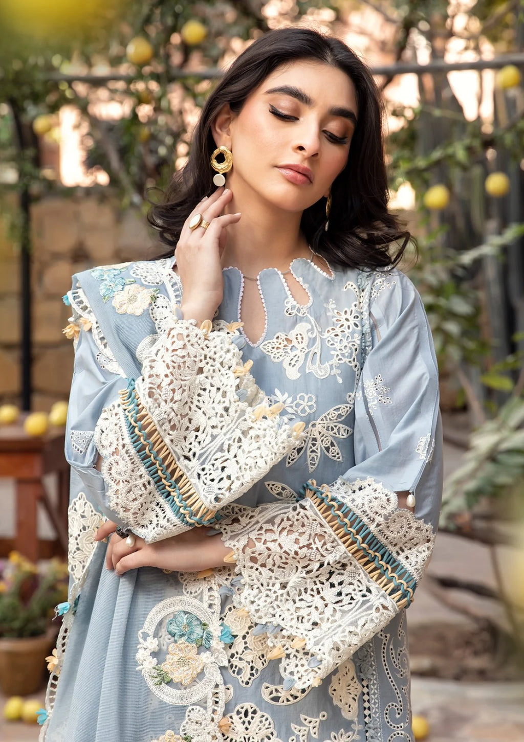 Elaf Embroidered Lawn Suit Unstitched 3 Piece EY-125