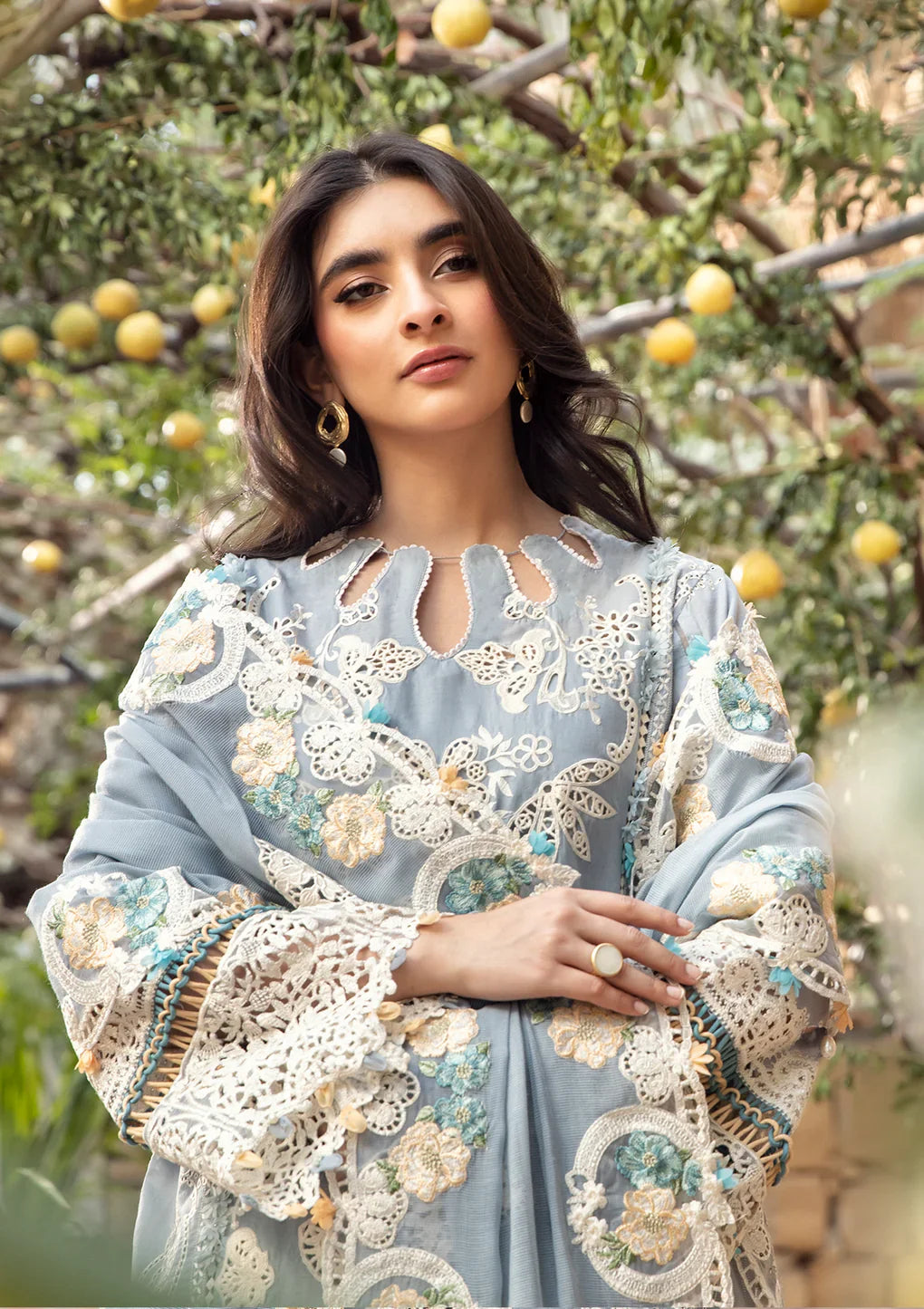 Elaf Embroidered Lawn Suit Unstitched 3 Piece EY-125