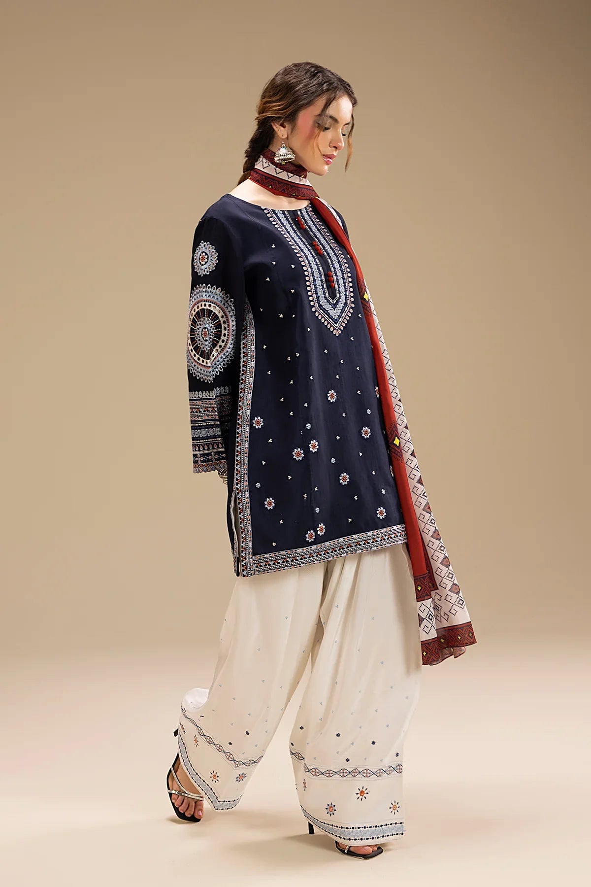 JAZMIN - 3PC LAWN EMBROIDERED DRESS EY-141