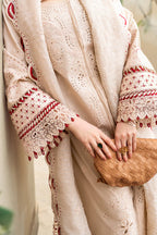 QALAMKAR - 3PC LAWN EMBROIDERED SUIY - EY-136