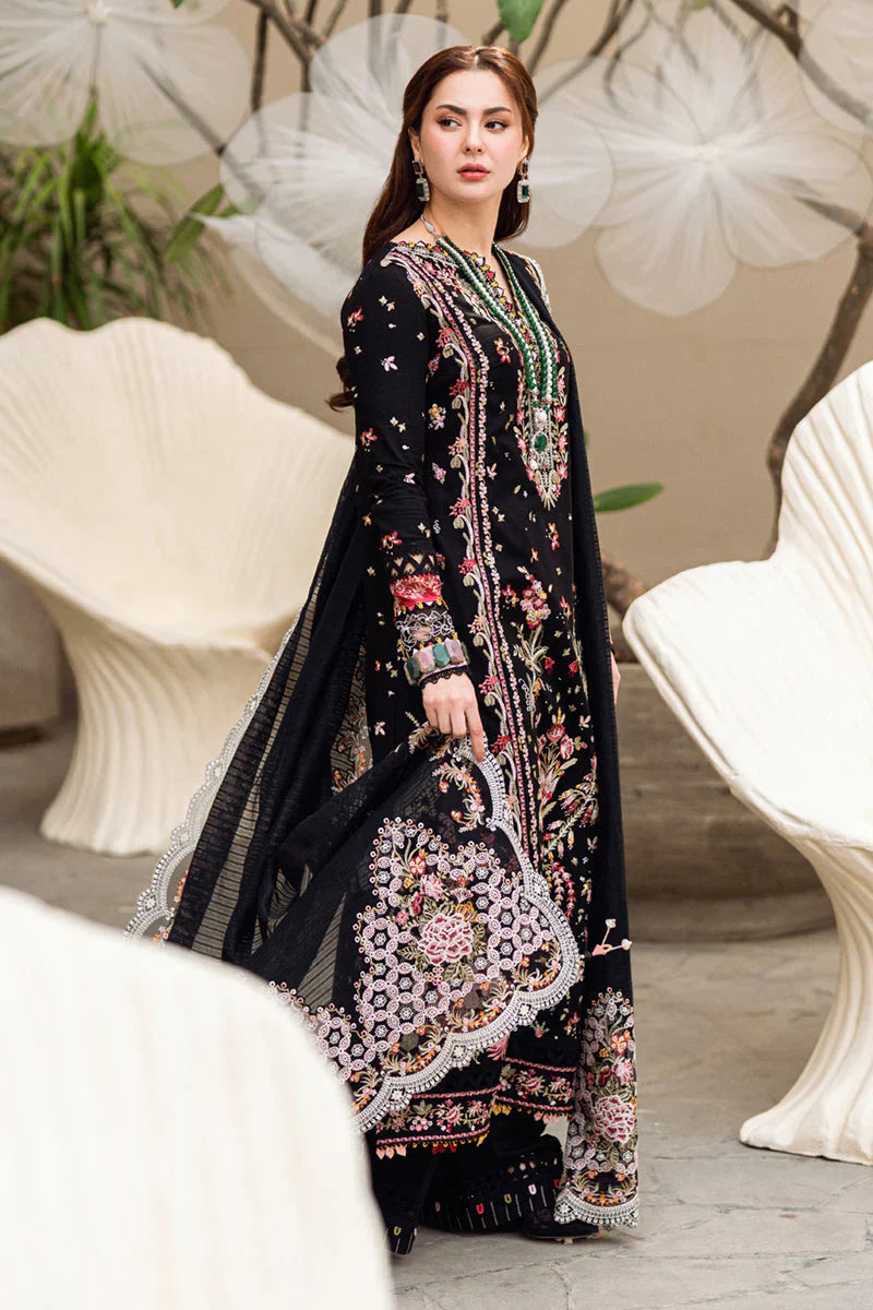 QALAMKAR - 3PC LAWN EMBROIDERED DRESS EY-137