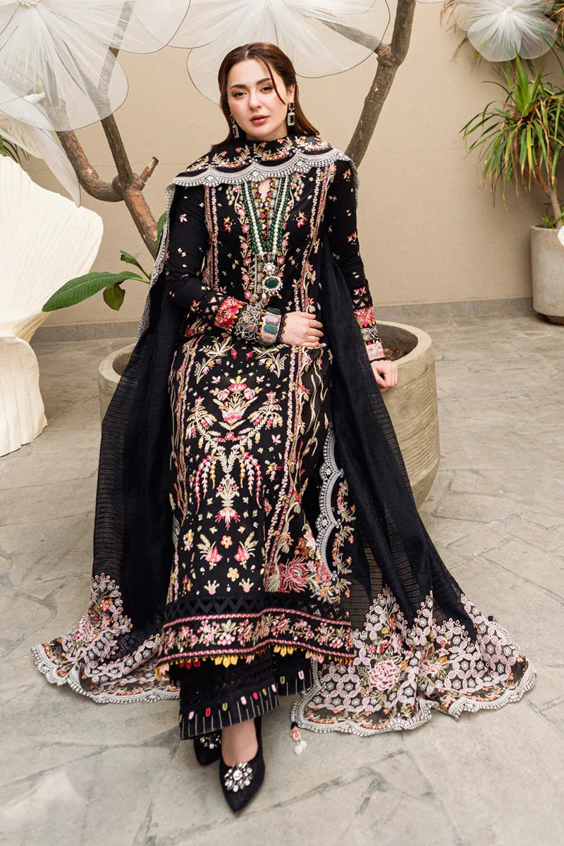 QALAMKAR - 3PC LAWN EMBROIDERED DRESS EY-137