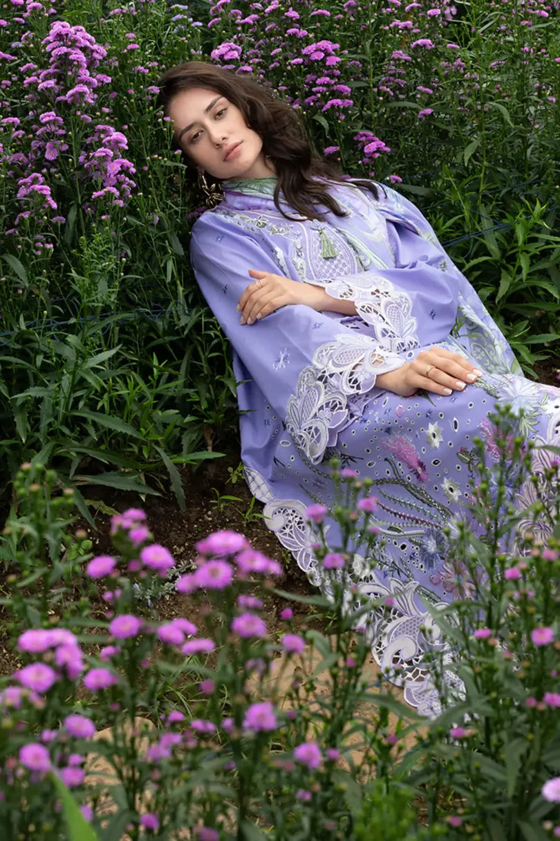 Hemline The Secerat Garden Unstitched Lawn 3Pc Suit EFY-163
