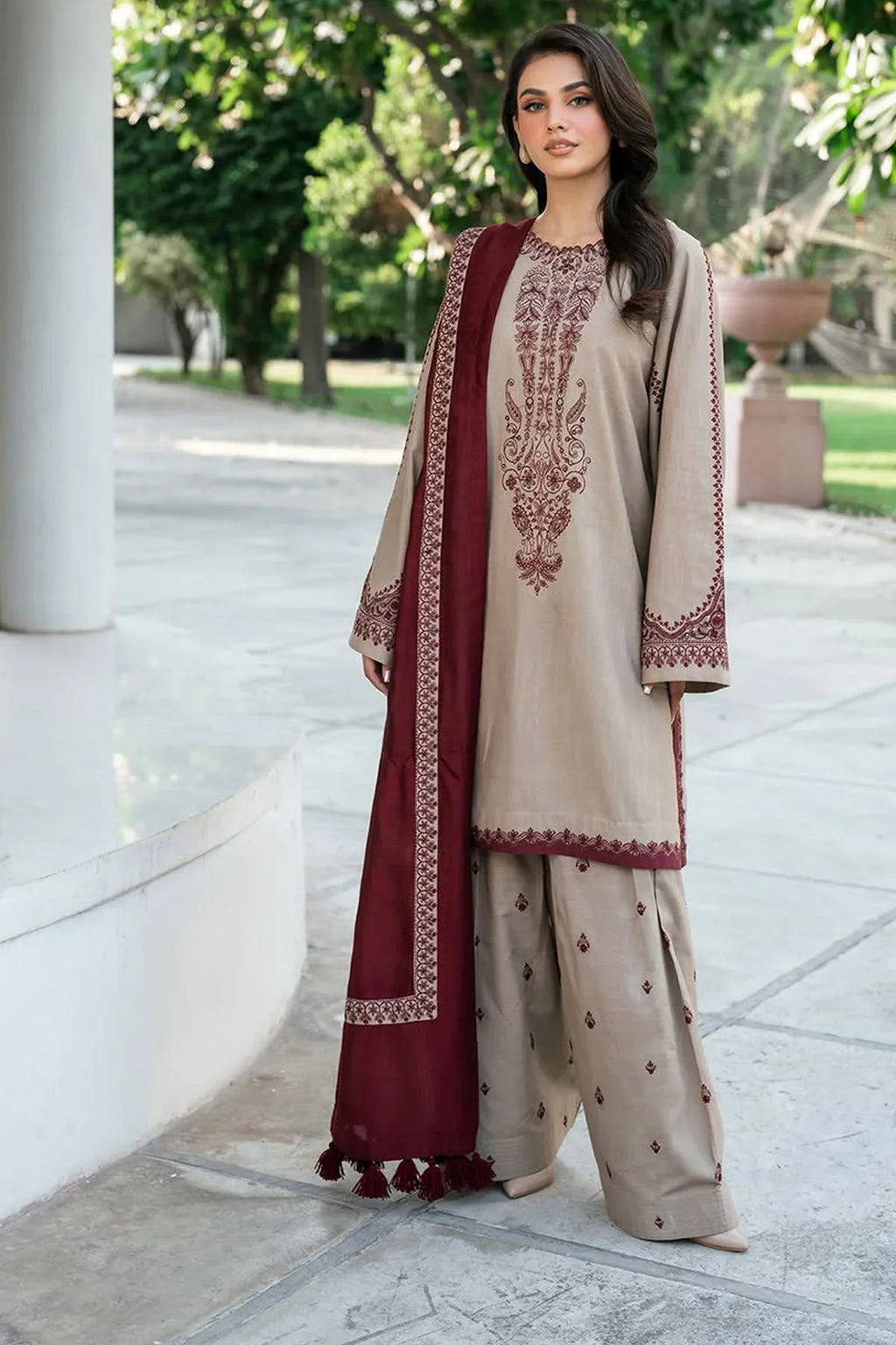 JAZMIN - 3PC LAWN EMBROIDERED DRESS EY-140