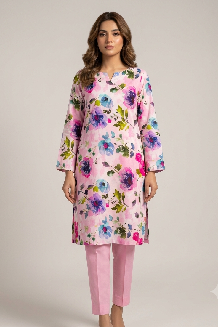 Digital Printed Lawn 2-Piece Suit - Summer Collection EFY-177