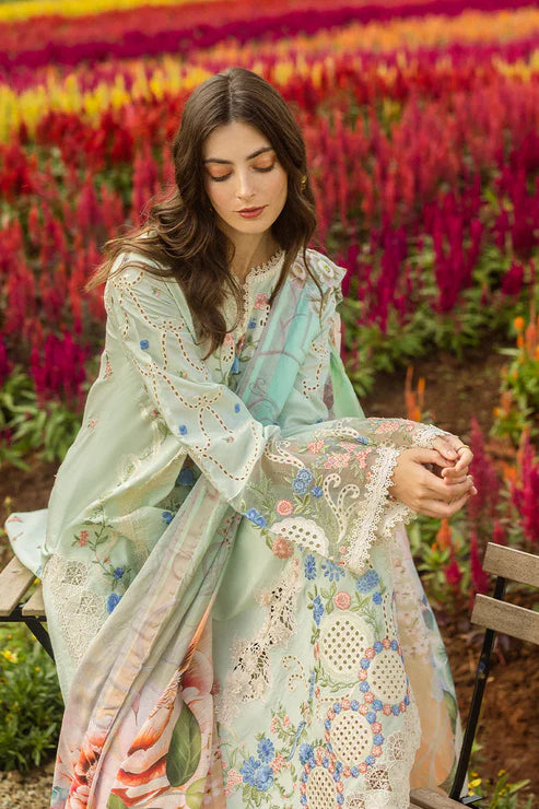 MUSHQ - 3PC LAWN CHIKANKAARI EMBROIDERED SUIT- EY-105