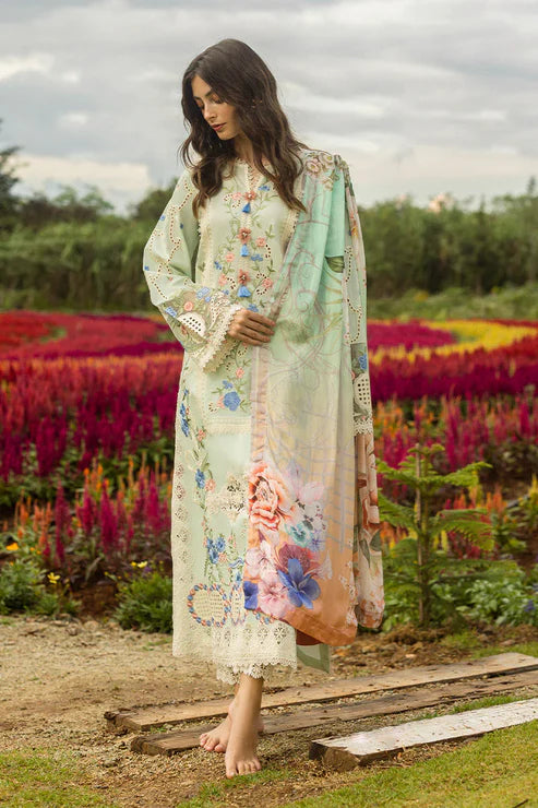 MUSHQ - 3PC LAWN CHIKANKAARI EMBROIDERED SUIT- EY-105