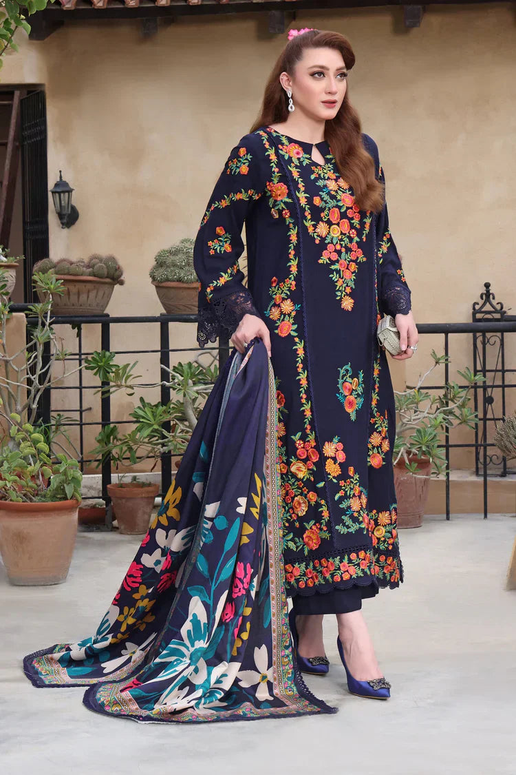 Aneela's - 3PC Lawn Embroidered Suit - EY-107