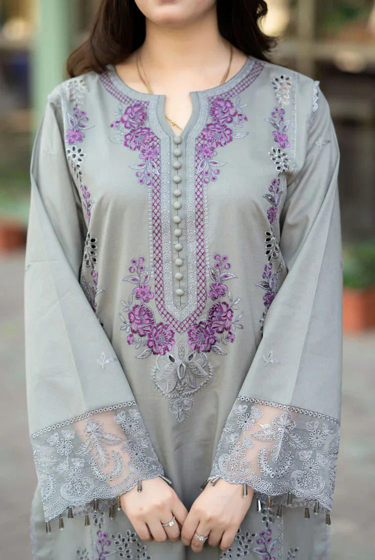Mushq - 3PC Lawn ChickenKari Embroidered Suit EY-120