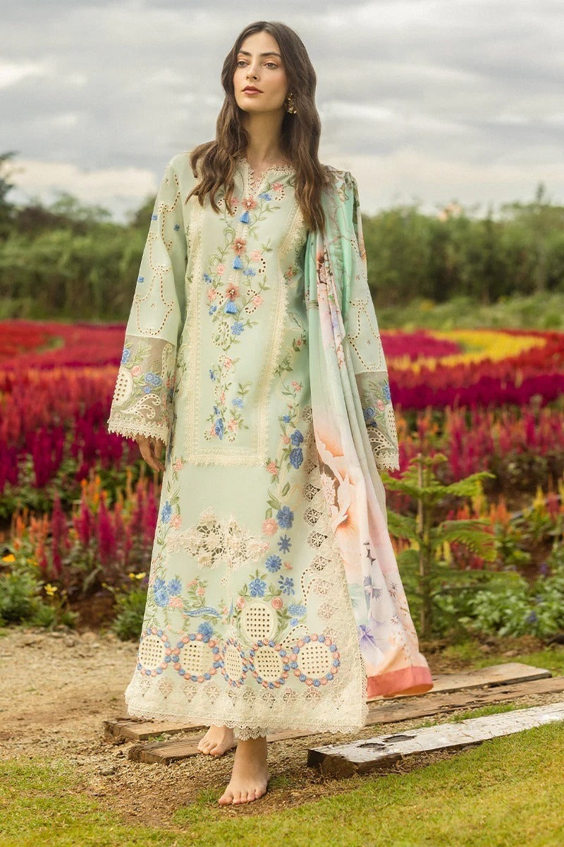 MUSHQ - 3PC LAWN CHIKANKAARI EMBROIDERED SUIT- EY-105