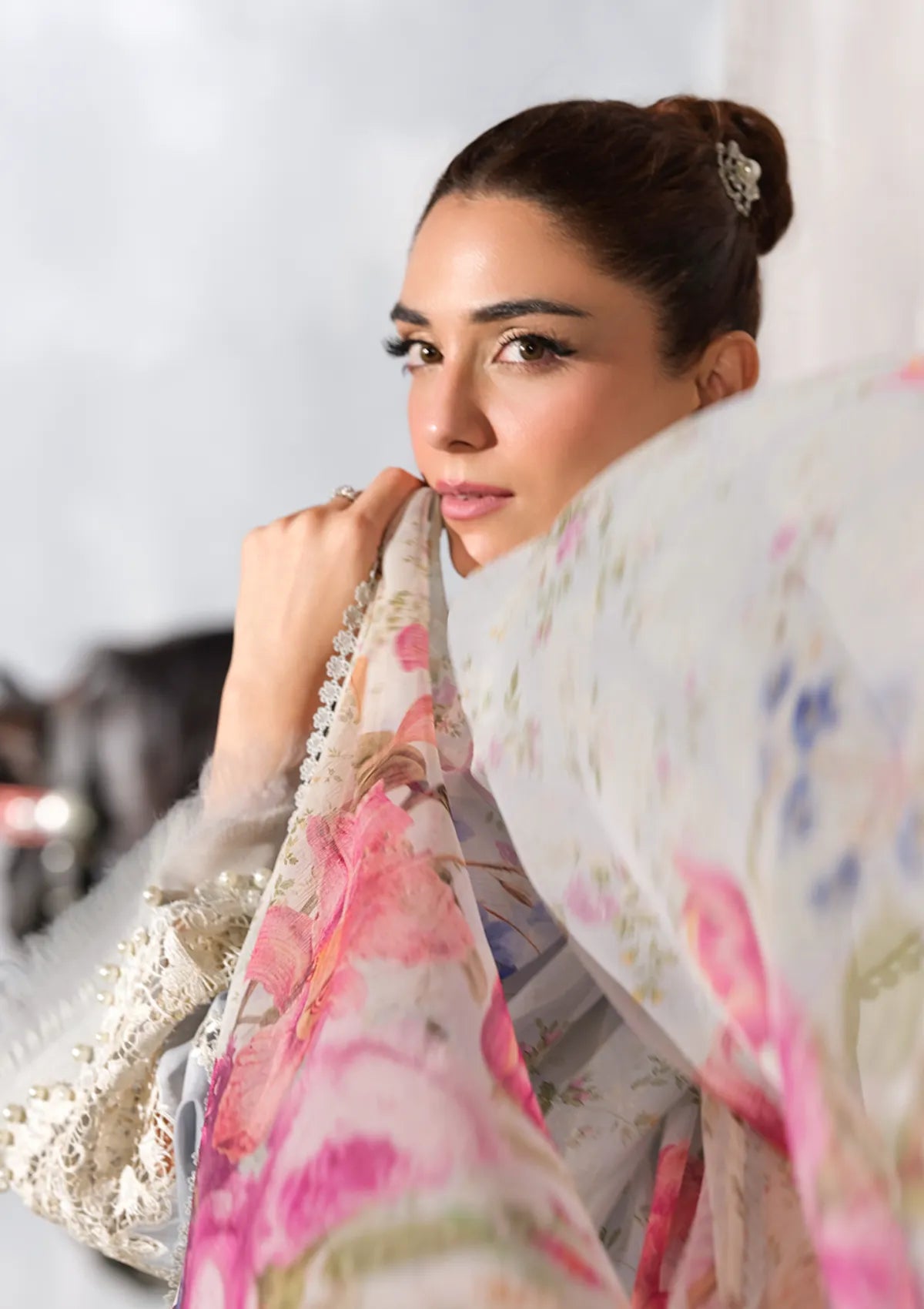 ELAF UNSTITCHED 3PC  COLLECTION LAWN EY-119