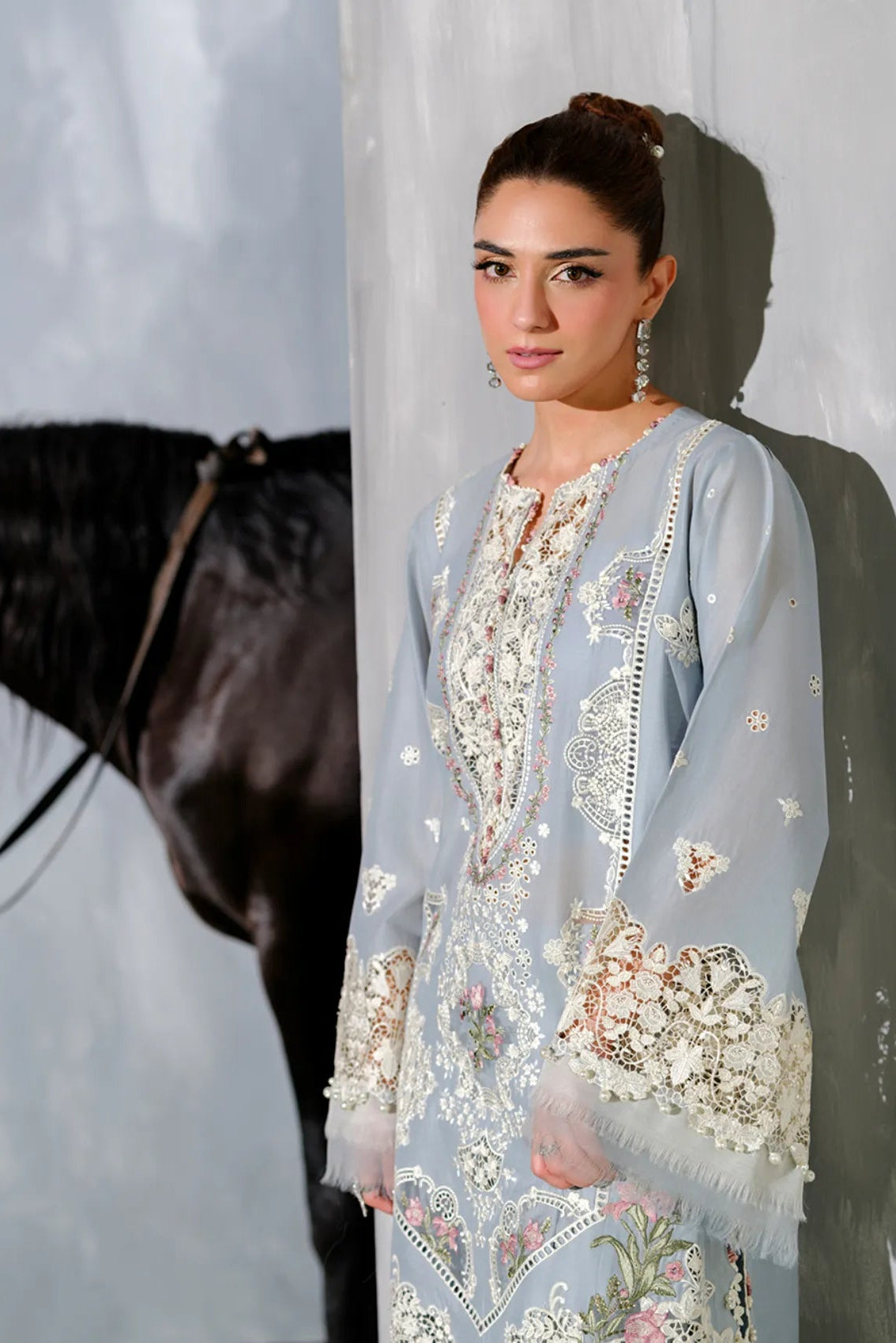 ELAF UNSTITCHED 3PC  COLLECTION LAWN EY-119