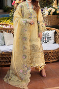 Embroidered 3pc Lawn Dress With Embroidered Khadi Net Dupatta EFY163.