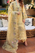 Embroidered 3pc Lawn Dress With Embroidered Khadi Net Dupatta EFY163.