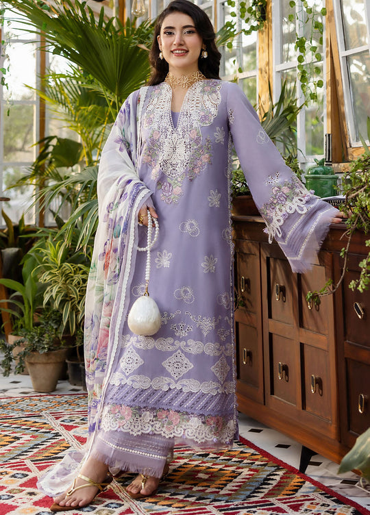 Elaf Premium Lavender Love Chikankari EY-113