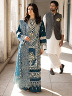 MAHNUR - 3PC Lawn Embroidered Suit  EY-109