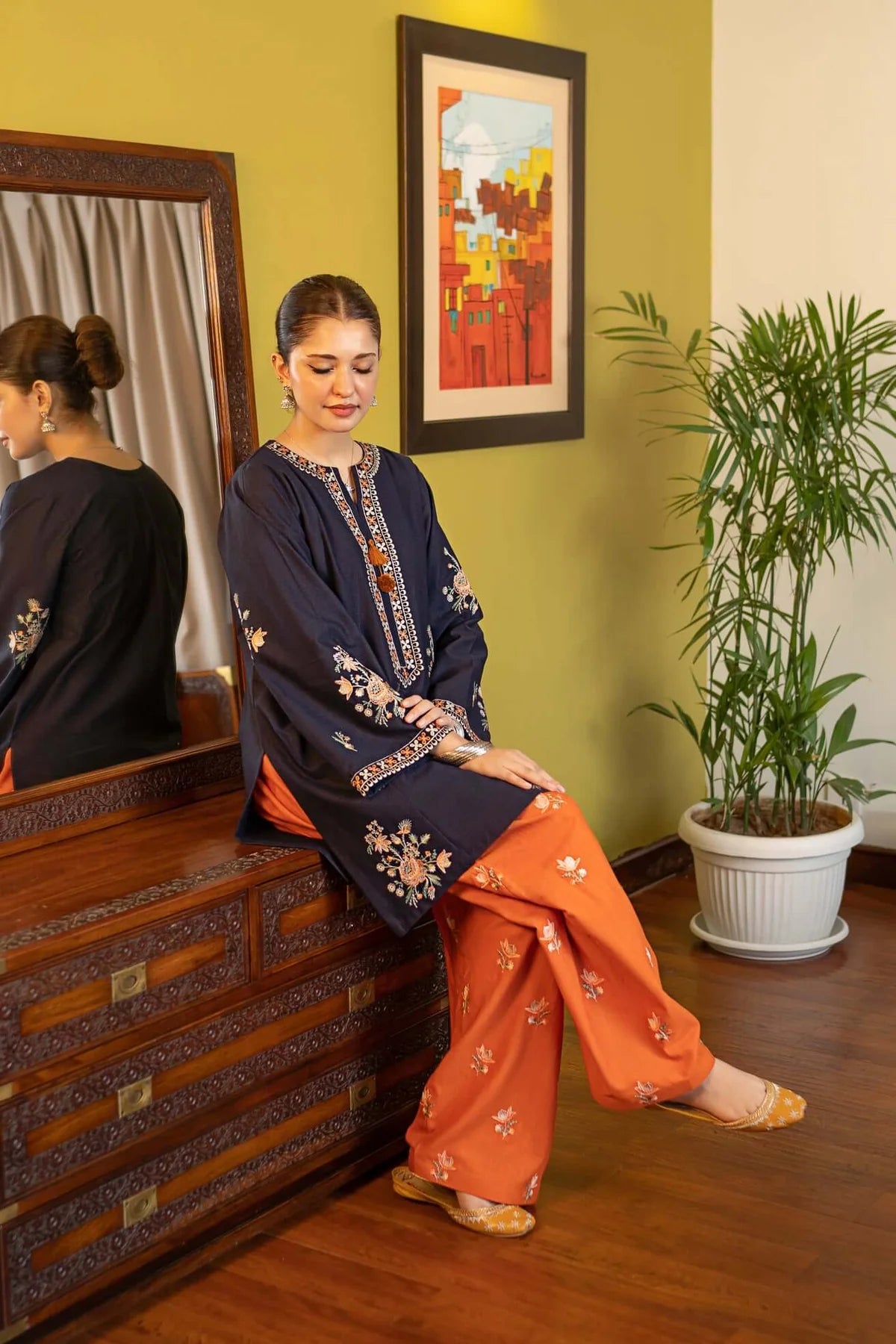 Embroidered Lawn 2 Piece Dress - EFY-157